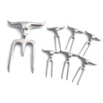 Kit Garfo Tridente Com 6 Mini Garfinhos