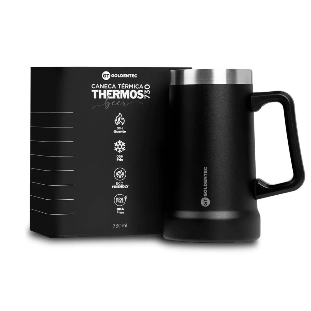 Caneca Térmica Inox 730ml Goldentec GT Beer