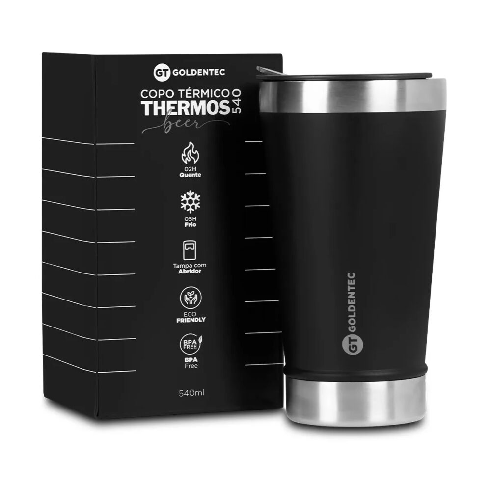 Copo Térmico Inox 540ml Goldentec GT Beer