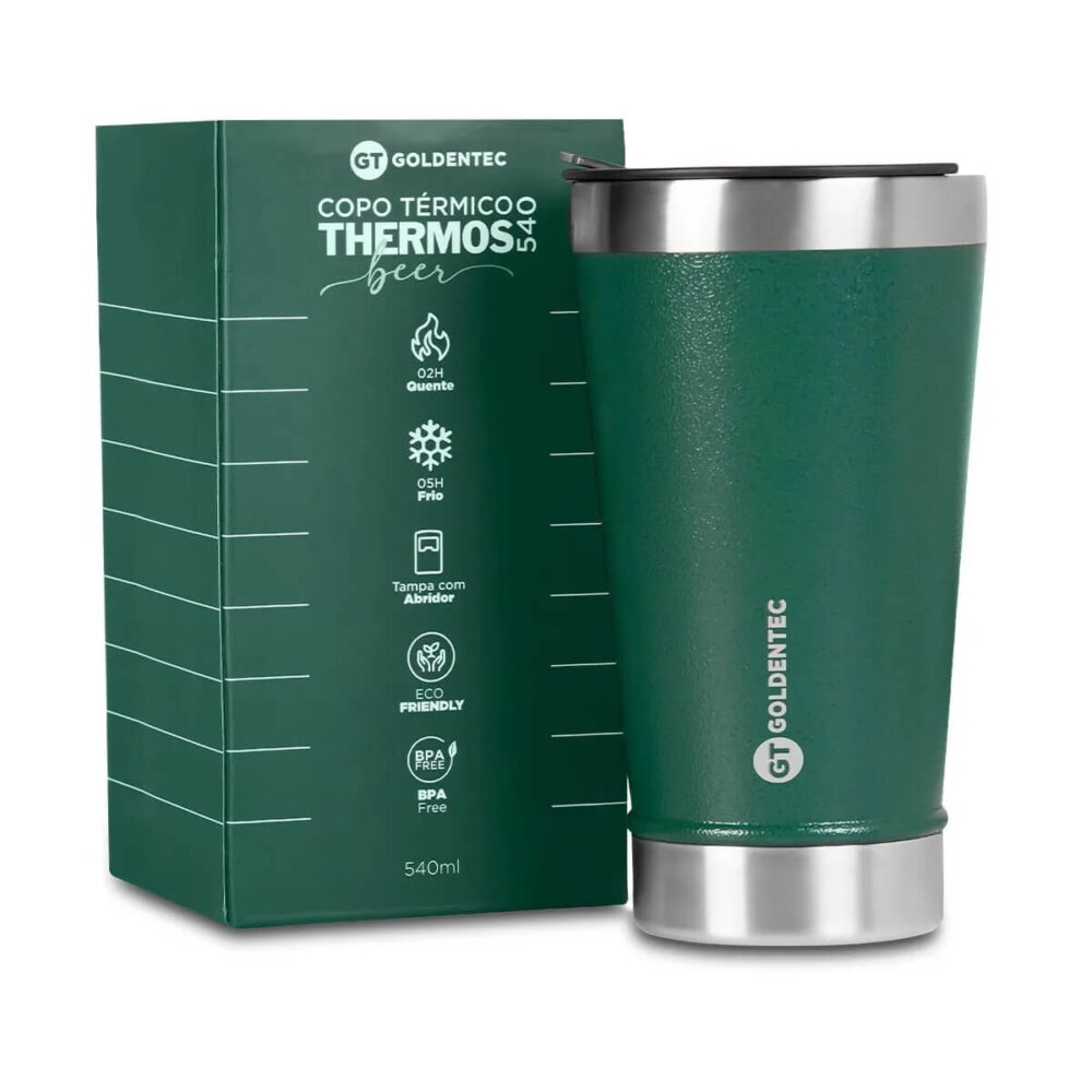 Copo Térmico Inox 540ml Goldentec GT Beer
